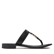 Klapki i japonki damskie - Japonki Tommy Hilfiger Th Elevated Sandal FW0FW07174 Czarny - miniaturka - grafika 1
