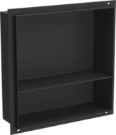 Półki łazienkowe - Mexen X-Wall-NR półka wnękowa bez kołnierza z półką 30 x 30 cm, czarna - 1971303010S - miniaturka - grafika 1