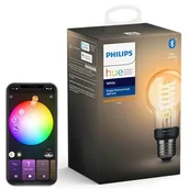 Żarówki LED - Philips Hue bańka E27 7W W 2100K BT filament - miniaturka - grafika 1