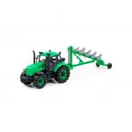 Samochody i pojazdy dla dzieci - Traktor z akcesoriami Progress zielony Wader POLESIE 91307 WADP - miniaturka - grafika 1