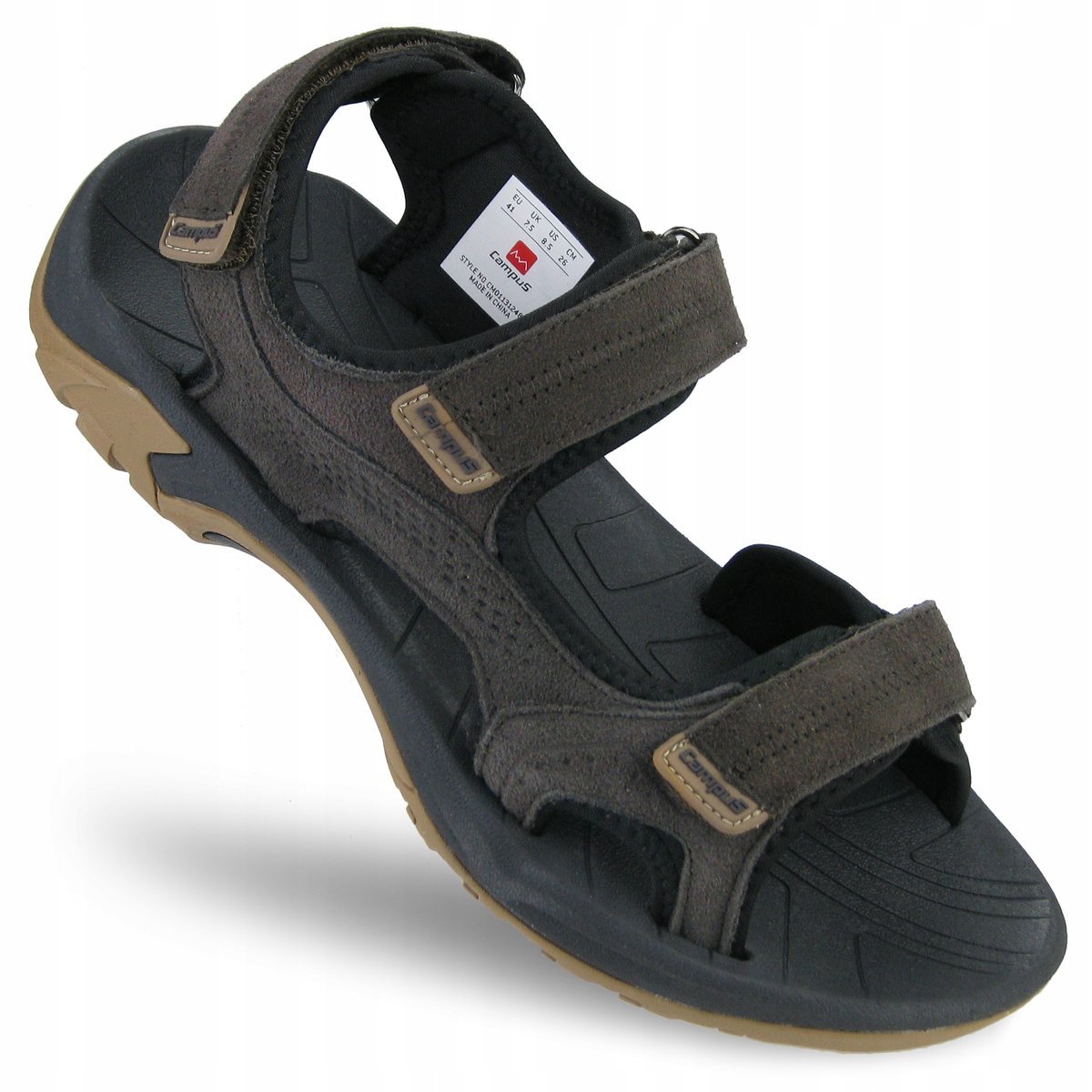 Sandały Męskie Campus Skórzane Sportowe Trekkingowe Brązowe Monte 44