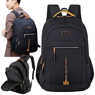 Plecak Męski Damski do Pracy Szkoly Miejski Czarny na Laptopa Pojemny Mocny - Torby na laptopy Plecak Męski Damski do Pracy Szkoly Miejski Czarny na Laptopa Pojemny Mocny - Torby na laptopy - miniaturka - grafika 1