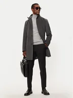Płaszcze męskie - Boss Płaszcz wełniany H-Hyde 50525764 Szary Slim Fit - miniaturka - grafika 1