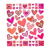 Zabawki kreatywne - Naklejki serca 57 szt. - miniaturka - grafika 1