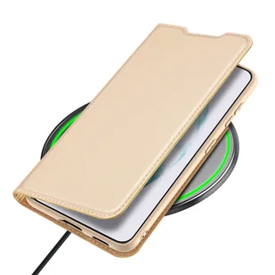 Dux Ducis Skin Pro kabura etui pokrowiec z klapką Samsung Galaxy S22+ (S22 Plus) złoty - Etui i futerały do telefonów - miniaturka - grafika 7