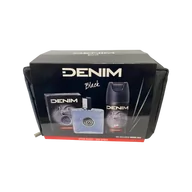 Zestawy perfum męskich - Denim Zestaw prezentowy BLACK, woda po goleniu 100 ml + dezodorant 150 ml + kosmetyczka - miniaturka - grafika 1