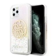 Etui i futerały do telefonów - Guess Obudowa dla telefonów komórkowych Glitter Circle pro iPhone 11 Pro GUHCN58LGIRGP Różowy - miniaturka - grafika 1