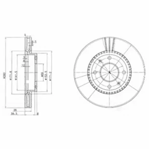Tarcza hamulcowa DELPHI BG4013 - Tarcze hamulcowe - miniaturka - grafika 1