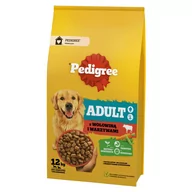 Sucha karma dla psów - Pedigree Adult 12kg Z Wołowiną I Warzywami Sucha Karma Dla Psów Średnich I Dużych Ras - miniaturka - grafika 1