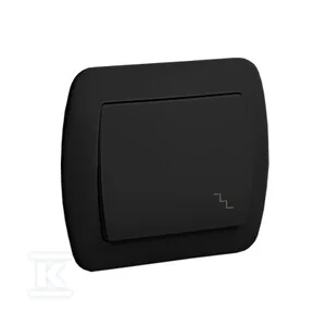 Łącznik schodowy 10AX, 250V~, zaciski śrubowe: czarny mat, AKORD - Wyłączniki światła i elektryczne - miniaturka - grafika 1