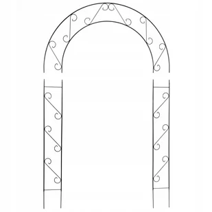 Pergola ogrodowa na kwiaty 240 cm, czarna - Kratki i pergole - miniaturka - grafika 1