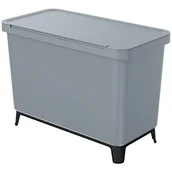 Kosze na śmieci - ŚMIETNIK KOSZE NA ŚMIECI SYSTEMA 3W1 SMOOTH GRAY - miniaturka - grafika 1