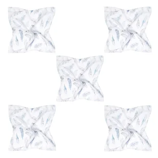 5-pak - Pieluszki bambusowe mini 25x25 - Niebiańskie piórka - Pieluchy - miniaturka - grafika 1