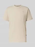 Koszulki męskie - T-shirt z wyhaftowanym logo i okrągłym dekoltem - miniaturka - grafika 1