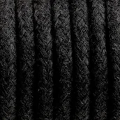 Przewody elektryczne - Czarny kabel w oplocie bawełnianym B04 węgiel kamienny trzyżyłowy 3x1 Kolorowe Kable - miniaturka - grafika 1