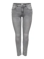 Spodnie damskie - ONLY Onldaisy damskie spodnie jeansowe Reg Push Up Sk ANK DNM, Jasnoszary denim, 33W / 34L - miniaturka - grafika 1