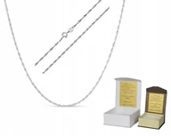 Biżuteria dla dzieci - Srebrny łańcuszek srebro 925 splot singapur 45 cm DEDYKACJA S3 - miniaturka - grafika 1