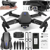 Zabawki zdalnie sterowane - DRON E95 PRO DUŻY ZESTAW XL 2 KAMERY WIFI HD ZAWIS 350M 2.4GHZ ZABAWKA HIT - miniaturka - grafika 1