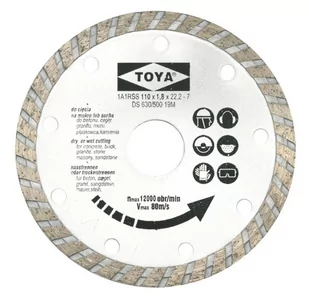 Vorel Tarcza diamentowa 230 mm segment turbo 08755 - Tarcze do pił - miniaturka - grafika 1