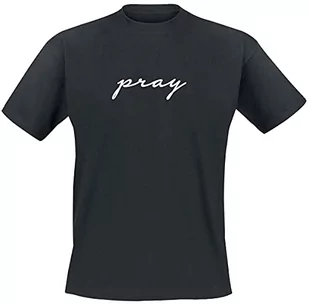 Mister Tee T-shirt męski Pray Emb czarny czarny L MT887 - Koszulki męskie - miniaturka - grafika 1