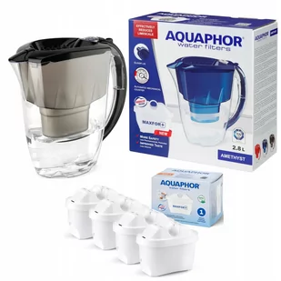 Dzbanek filtrujący Aquaphor Amethyst 2,8 l + 4 wkłady, czarny - Dzbanki filtrujące - miniaturka - grafika 1