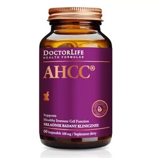 AHCC ekstrakt z grzybni Shiitake 630mg suplement diety 60 kapsułek - Suplementy naturalne - miniaturka - grafika 1