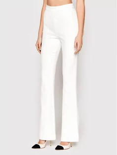 Spodnie damskie - Guess Marciano Spodnie materiałowe Chloe 1BGB07 9373Z Biały Slim Fit - grafika 1