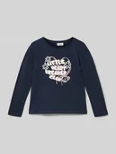 Koszulki dla dziewczynek - Bluzka z długim rękawem o luźnym kroju z czystej bawełny - miniaturka - grafika 1