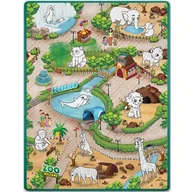 Maty piankowe - Ricokids, Mata piankowa, edukacyjna, zwijana, wodoodporna, ZOO 92 x 120 cm - miniaturka - grafika 1