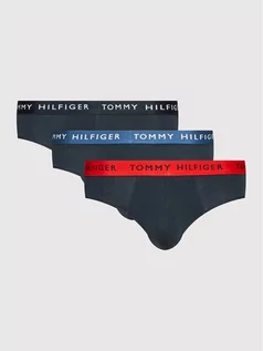 Majtki męskie - Tommy Hilfiger Komplet 3 par slipów Logo UM0UM02389 Granatowy - grafika 1