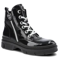 Botki damskie - Czarne Botki Nessi Damskie Wygodne Buty Jesienne - miniaturka - grafika 1