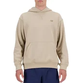 Bluzy męskie - Bluza New Balance MT41534SOT - beżowa - miniaturka - grafika 1