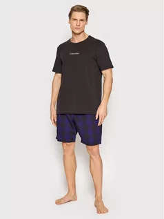 Piżamy damskie - Calvin Klein Underwear Piżama 000NM2183E Czarny Regular Fit - grafika 1