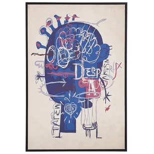 Obraz Na Płótnie W Ramie Retro Abstrakcja 63 X 93 Cm Niebiesko-beżowy Treppio! - Obrazy i zdjęcia na płótnie Obraz Na Płótnie W Ramie Retro Abstrakcja 63 X 93 Cm Niebiesko-beżowy Treppio! - Obrazy i zdjęcia na płótnie - miniaturka - grafika 1