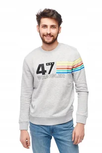 WRANGLER LOGO SWEAT LIGHT GREY W6A5HAX03 S - Bluzy męskie - miniaturka - grafika 1
