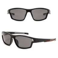 Okulary przeciwsłoneczne - Dziecięce 5-9 lat gumowe okulary przeciwsłoneczne polaryzacyjne POL-JR-62B czarne - miniaturka - grafika 1