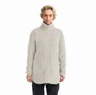 Płaszcze damskie - Damski płaszcz polarowy Jack Wolfskin HIGH CURL COAT W pale sand - XS - miniaturka - grafika 1