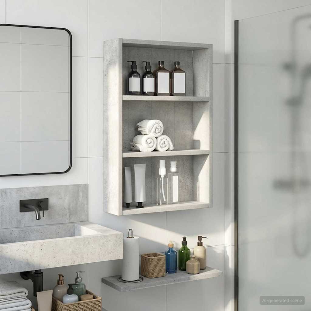 vidaXL vidaXL Szafka ścienna łazienkowa Betonowy Szary 40 x 10 x 60,5 cm