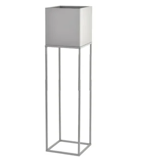 Kwietnik osłonka stojak Lorient 20x20x87 cm metalowy srebrny loft - Kwietniki - miniaturka - grafika 1