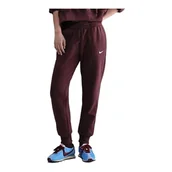 Spodnie rowerowe - Nike Damskie spodnie treningowe W NSW Phnx FLC Mr Pant Std, burgundowe Crush/Sail, M - miniaturka - grafika 1
