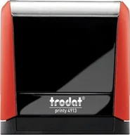 Pieczątki - Trodat PIECZĄTKA TRODAT 4913 CZERWONA - PODUSZKA CZARNA 58X22MM - miniaturka - grafika 1
