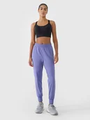 Spodnie sportowe damskie - 4F Spodnie treningowe szybkoschnące damskie - granatowe XXL - miniaturka - grafika 1