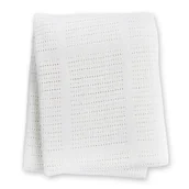 Koce i narzuty dla dzieci - Lulujo, Kocyk bawełniany, tkany, 80x100 cm, Biały - miniaturka - grafika 1