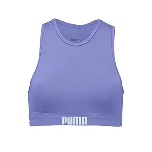 PUMA Damski strój kąpielowy typu racerback bikini top, fioletowy (elektryczny), S, purpurowy elektryczny, S - Stroje kąpielowe - miniaturka - grafika 1