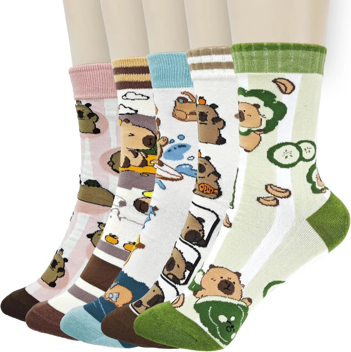 SKARPETY 5 PAR ZABAWNE BAWEŁNIANE KOLOROWE ZWIERZĘTA 34-42 UNISEX MIĘKKIE