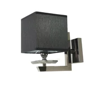 Lampy ścienne - FIANELO W1 kinkiet chrom z czarnym abażurem 1xE14 - miniaturka - grafika 1