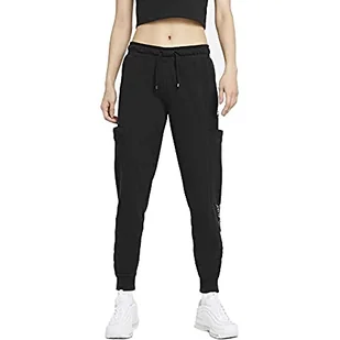 Nike Damskie spodnie treningowe Nsw Air czarny/biały XL - Spodnie rowerowe - miniaturka - grafika 1