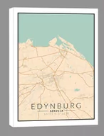 Obrazy i zdjęcia na płótnie - Edynburg mapa kolorowa - obraz na płótnie Wymiar do wyboru: 60x90 cm - miniaturka - grafika 1
