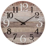 Zegary - Atmosphera Zegar na ścianę drewniany zegar ścienny z czytelnymi cyframi brązowy 38 cm 158120-brown - miniaturka - grafika 1