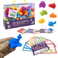Zabawki interaktywne dla dzieci - Duży Zestaw Edukacyjny Nauka Liczenia Kolorów Gra Montessori Sorter Karty - miniaturka - grafika 1
